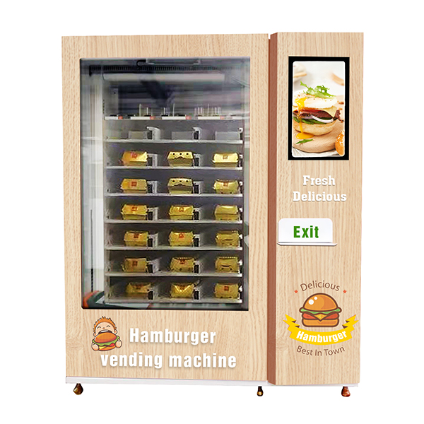 Máquina de venda automática de hambúrgueres na Europa