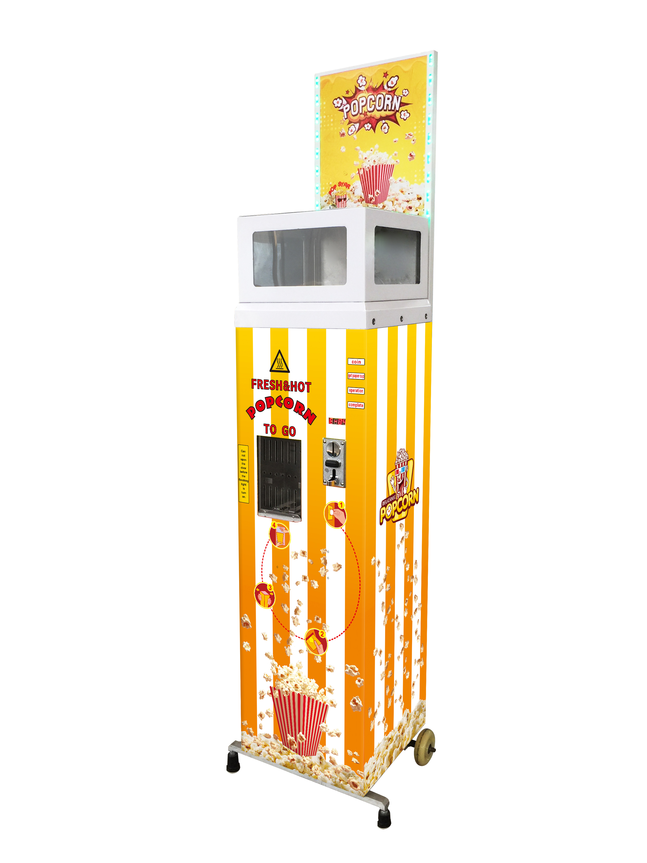 Máquina de venda automática de pipoca elétrica automática